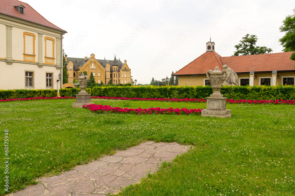 Garden at Tumski island at Wroclaw, Poland