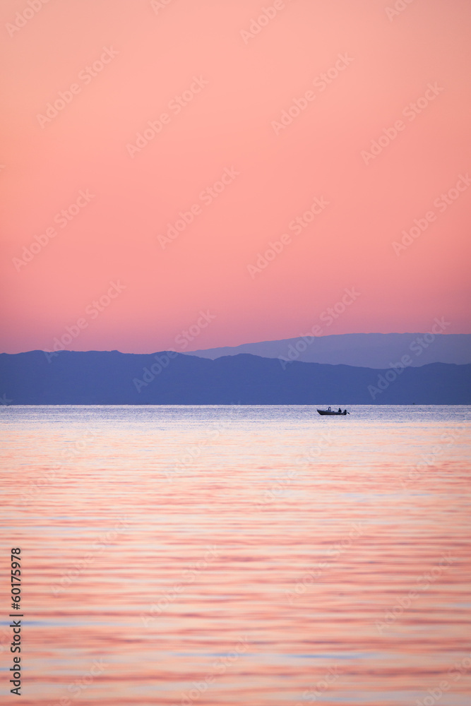 Sunset boat