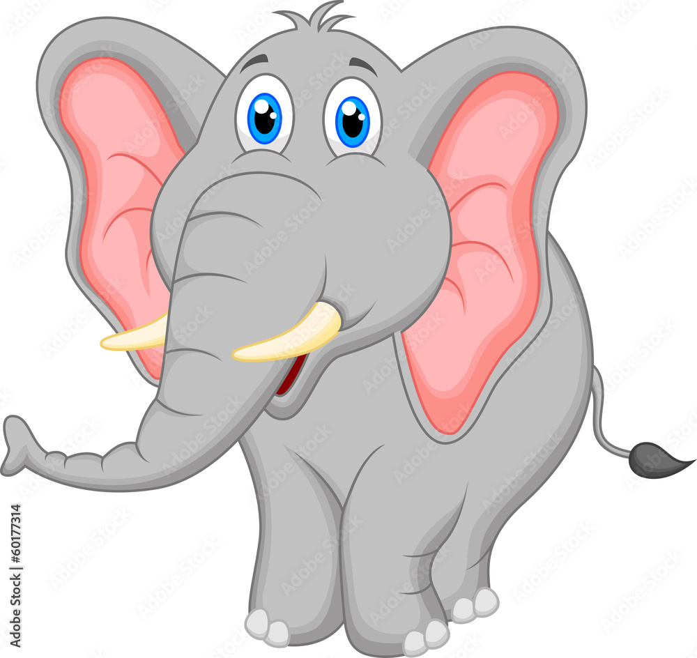 Fototapeta premium Cute elephant cartoon