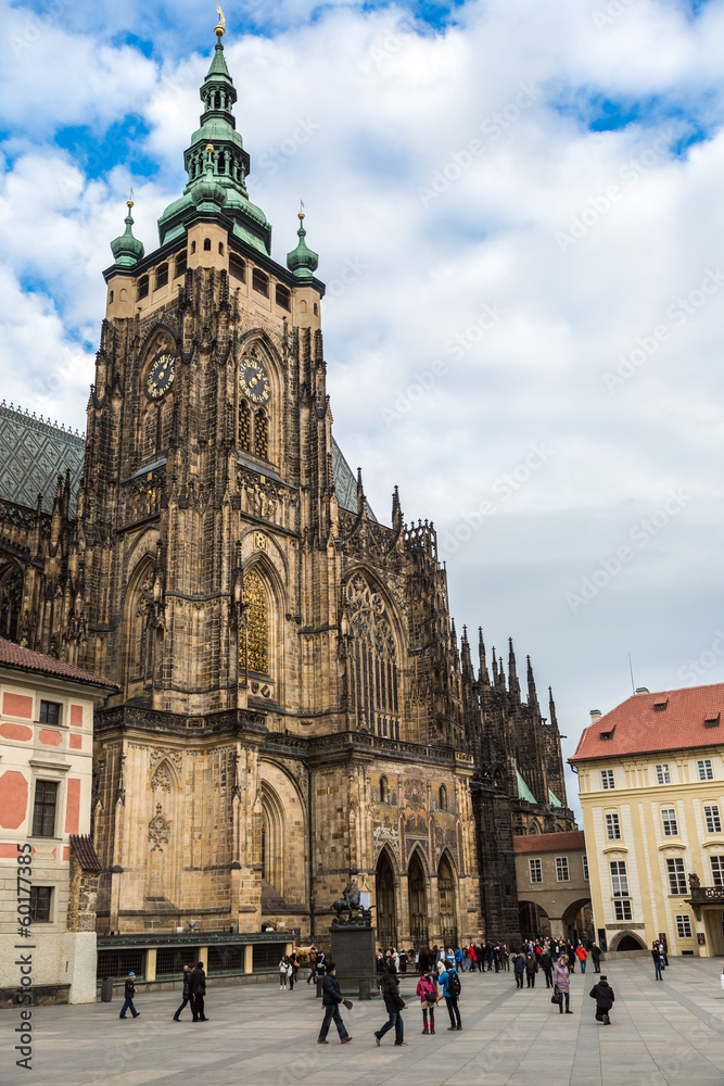 The west facade of St. Vitus Cathedral in Prague (Czech Republic The west facade of St. Vitus Cathedral in Prague (Czech Republic