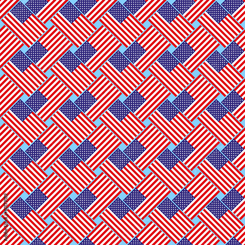 Seamless abstract pattern made withe the US flag