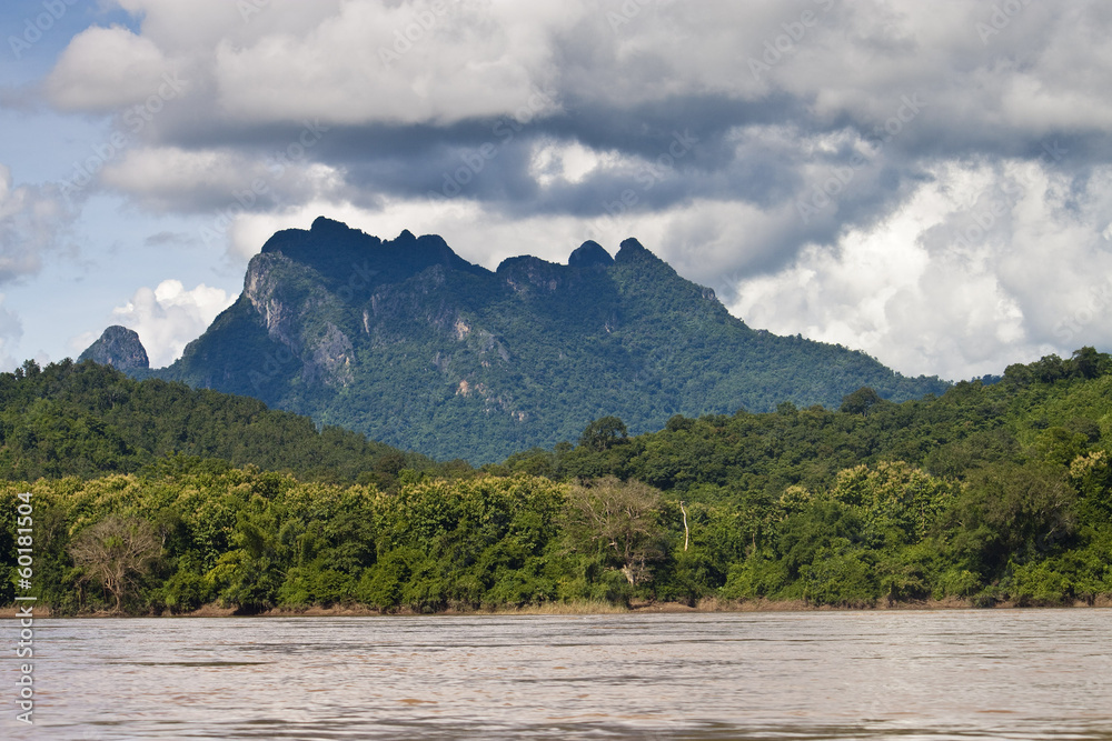 Countryside around Nam Ou river in Laos