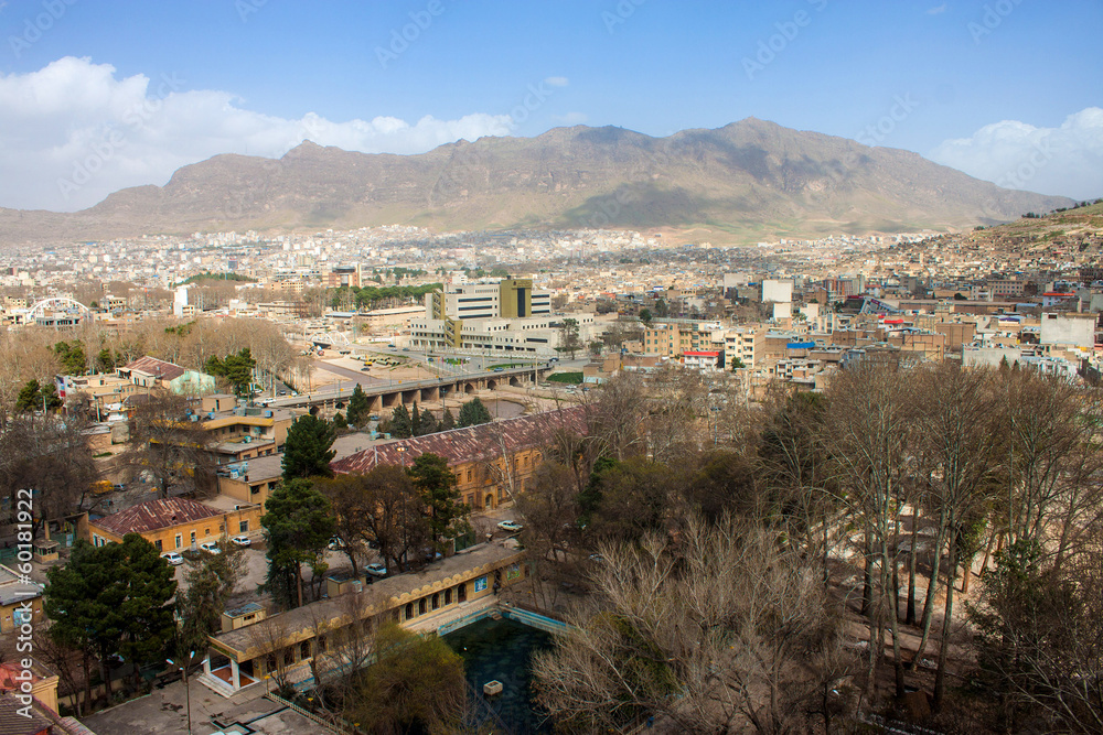 Aerial view of Khorramabad, Iran