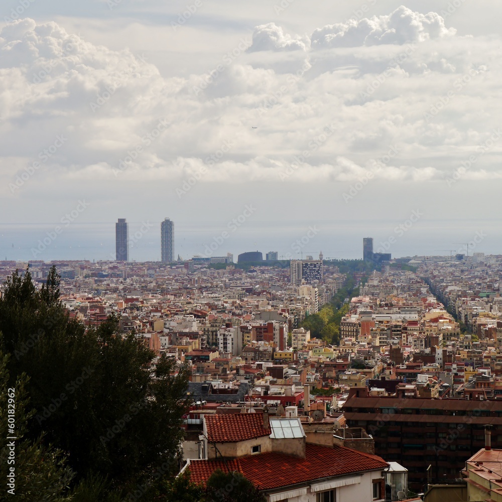 Obraz premium Stadtpanorama Barcelona