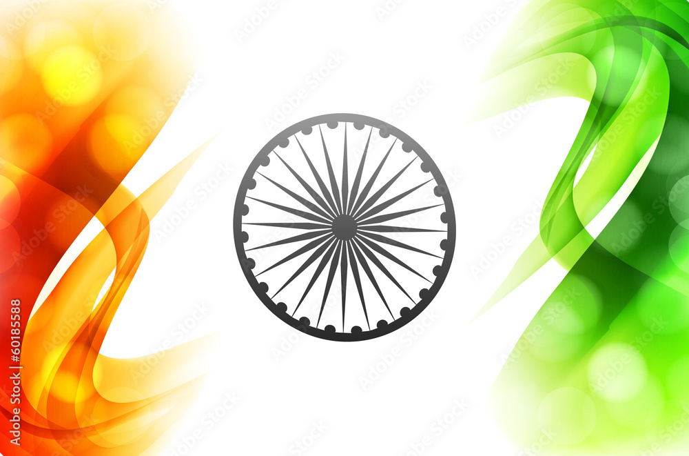 vector indian flag beautiful wave tricolor background illustrati Stock  Vector | Adobe Stock