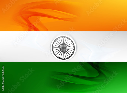 republic day beautiful indian flag tricolor art vector design