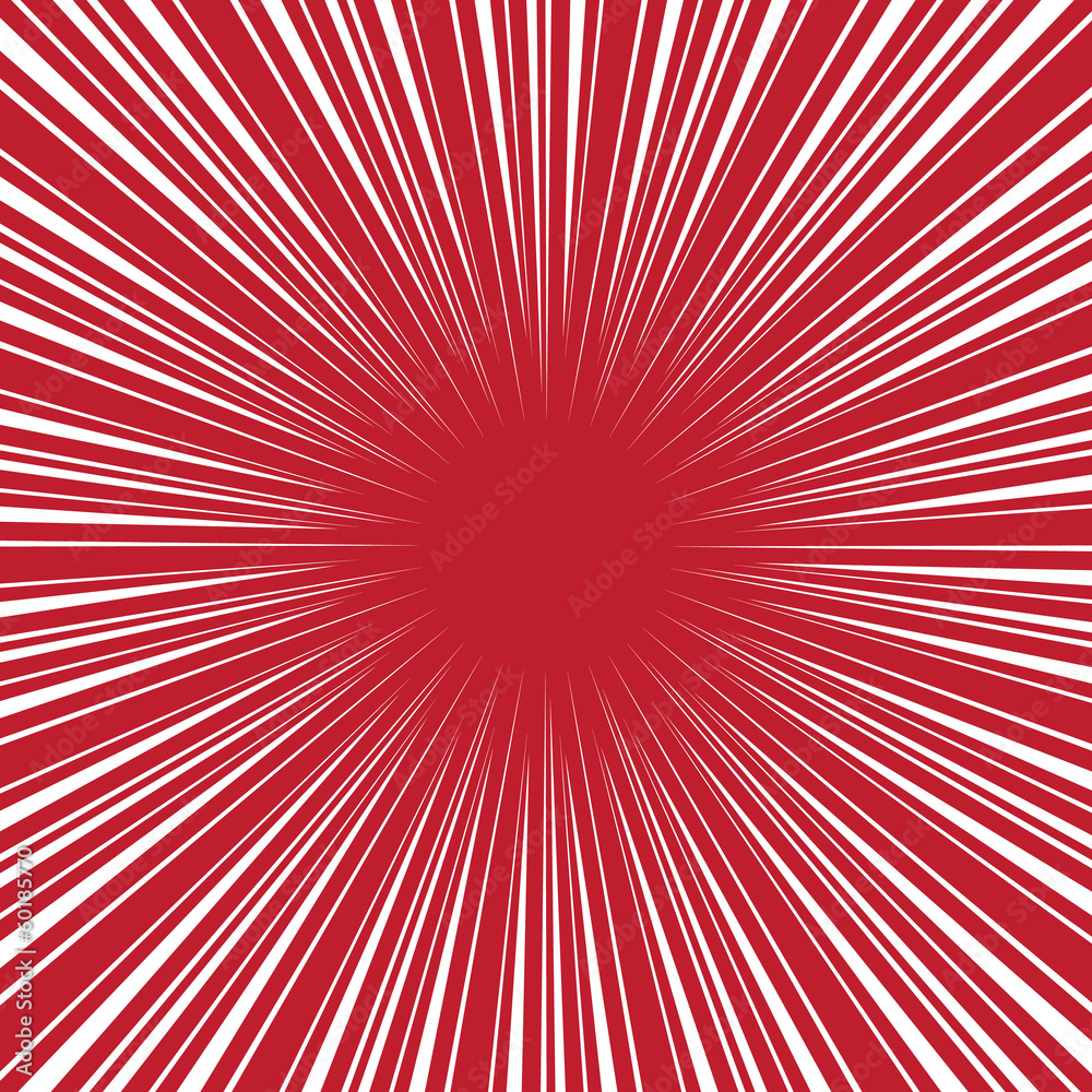 Radial speed on red, bubble comic speech, vector format