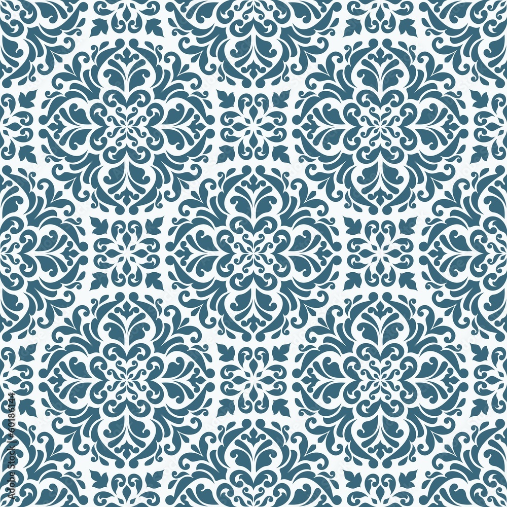Seamless pattern with floral elements. Seamless pattern with floral elements.