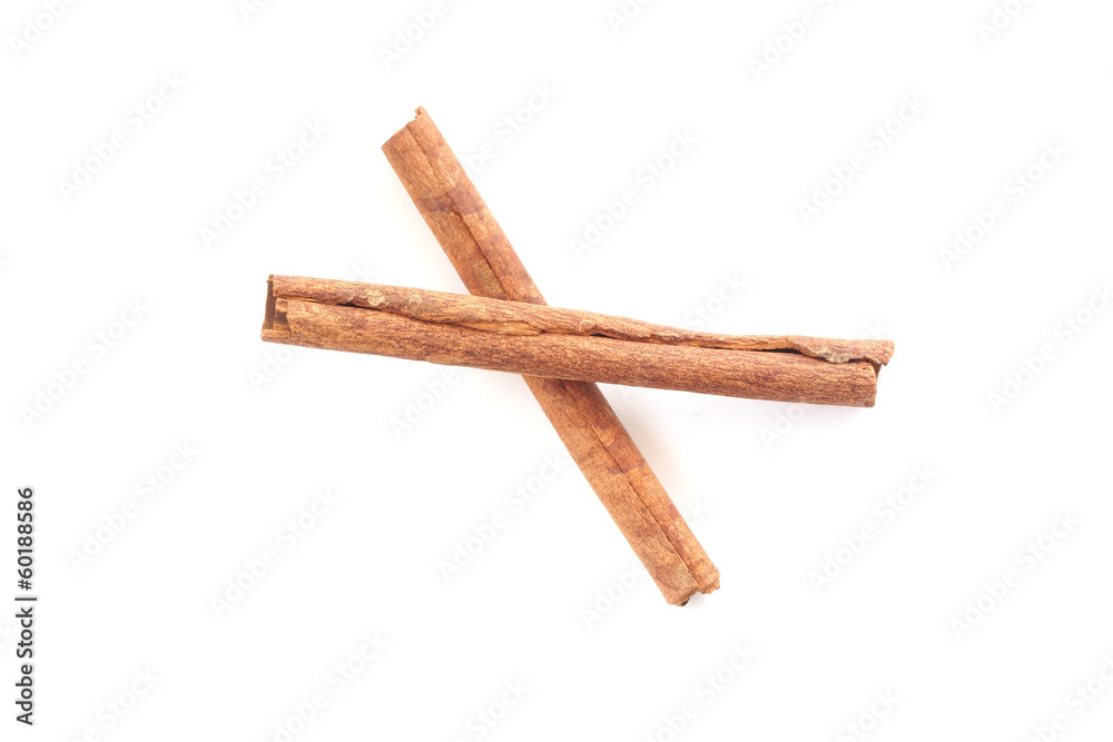 Cinnamon sticks on white background Cinnamon sticks on white background