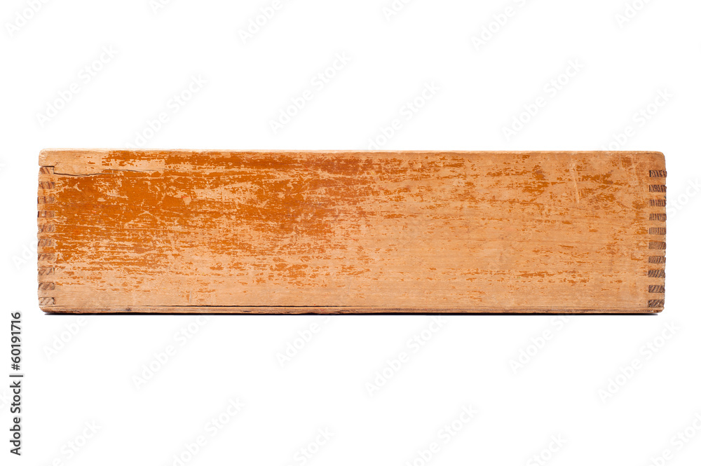 blank old wooden box isolated on white blank old wooden box isolated on white