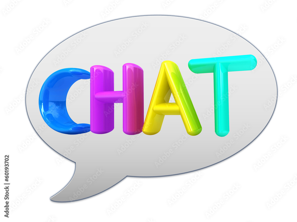 messenger window icon. Colorful 3d text messenger window icon. Colorful 3d text