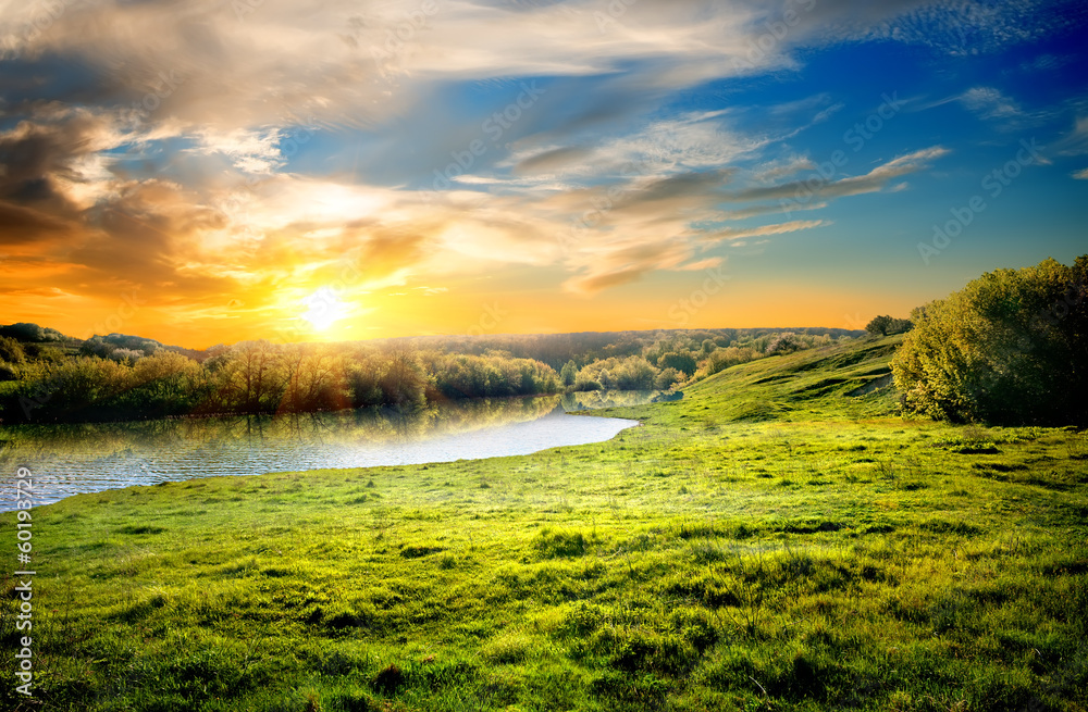 Landscape with the rive