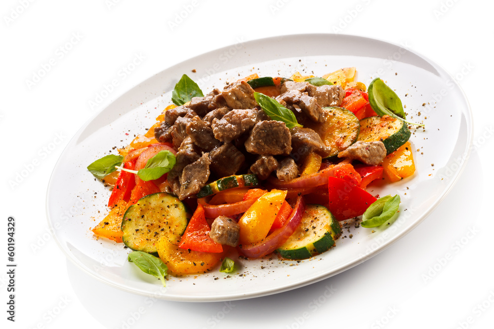 Roasted meat and vegetables Roasted meat and vegetables