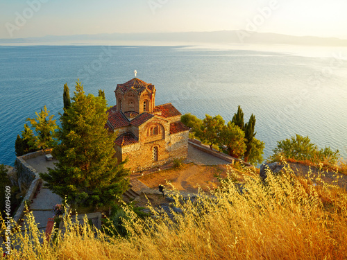 Church of St. John at Kaneo. Ohrid, Macedonia photo