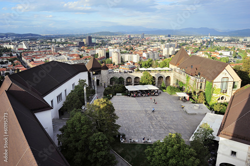 top view of Ljubljana Castle, Ljubljanski Grad photo