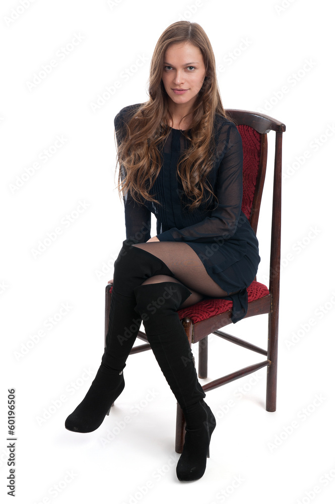 Young beautiful woman isolated over white background Young beautiful woman isolated over white background