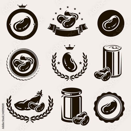Beans set. Vector