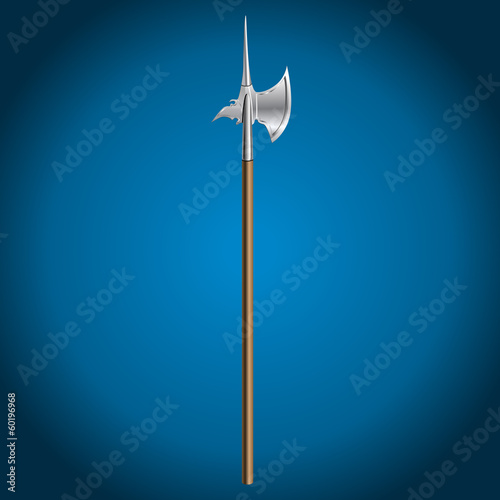 poleaxe, vector illustration