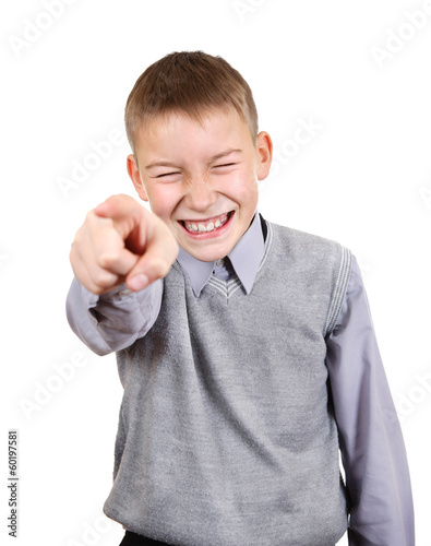 Boy pointing at You