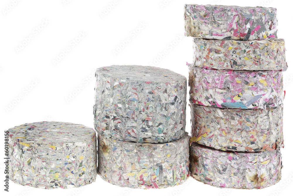 Recycled Paper Fire Logs Cutout Stock Photo | Adobe Stock