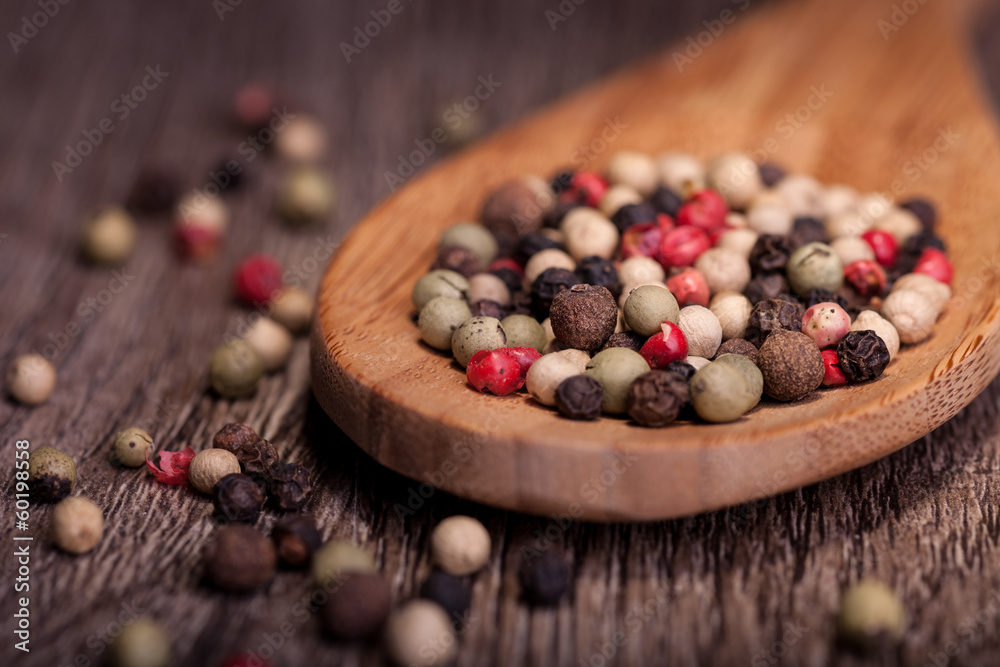 spices in spoon spices in spoon
