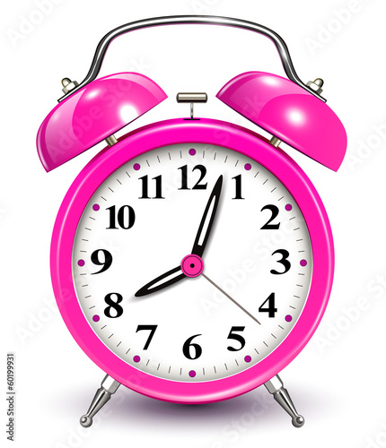 Alarm clock, pink