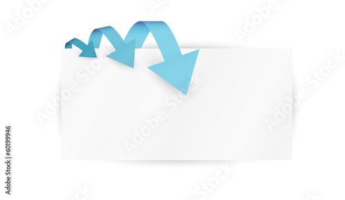 three arrows and paper