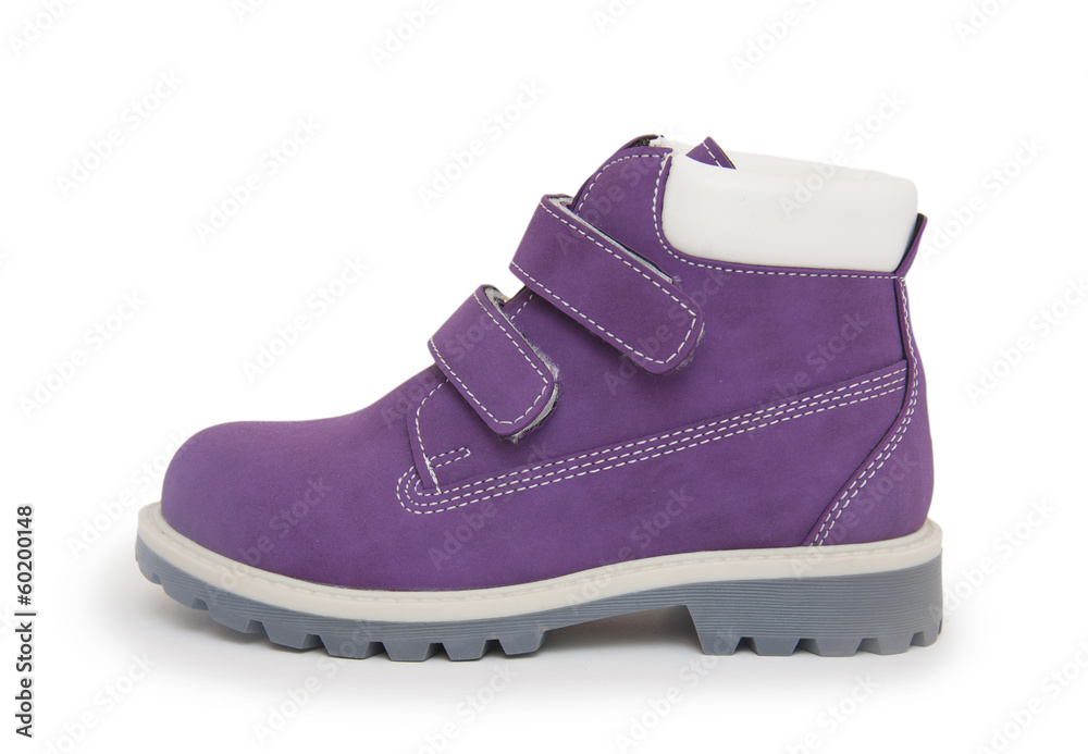Purple children`s boots