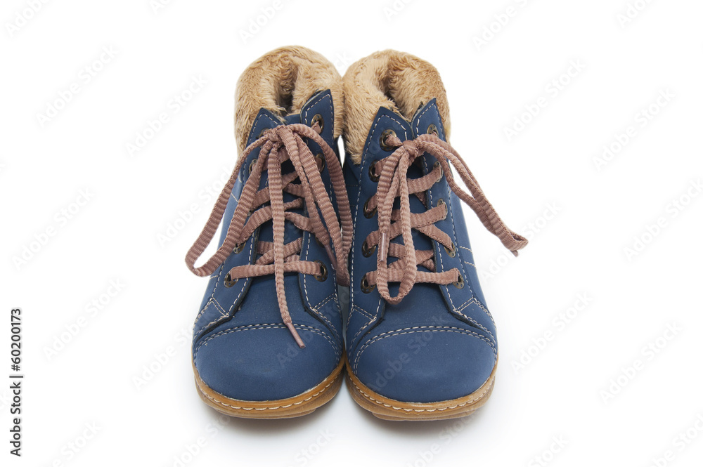 Blue children`s boots