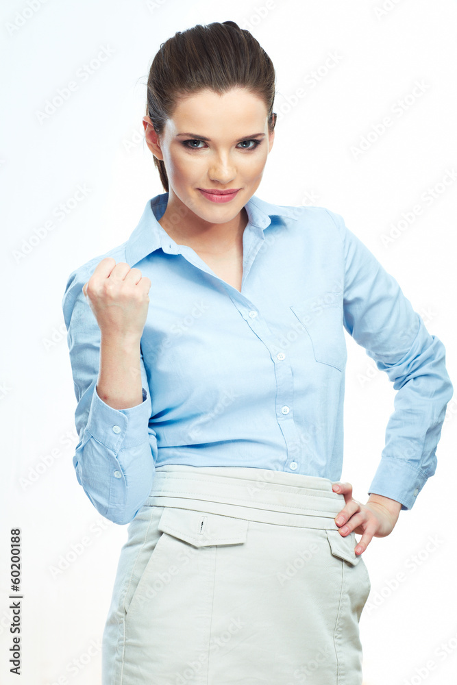 Portrait of smiling business woman, isolated on white Portrait of smiling business woman, isolated on white