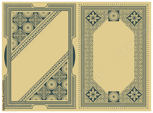 Template frame for envelope, invitations or greeting cards