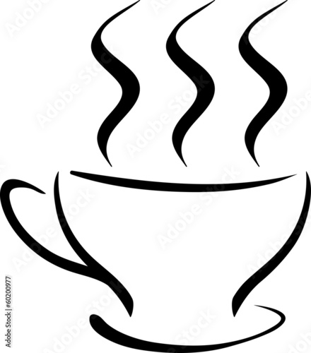 cup of coffee. stencil