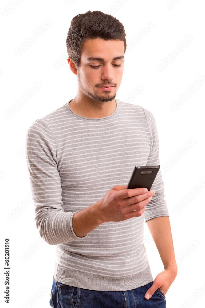 Boy at the phone Boy at the phone