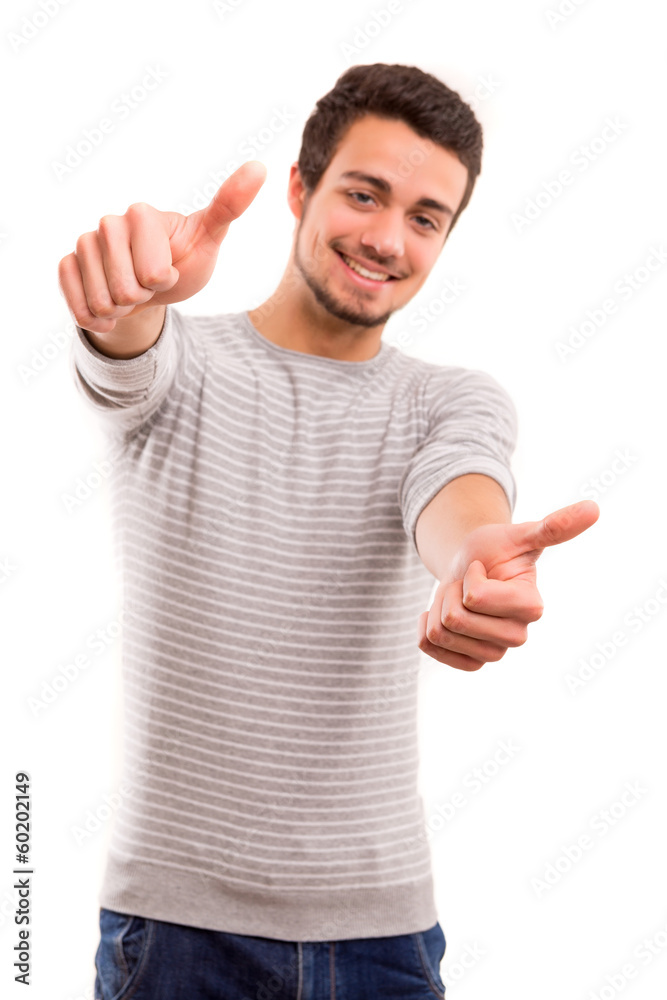 Man signaling ok Man signaling ok
