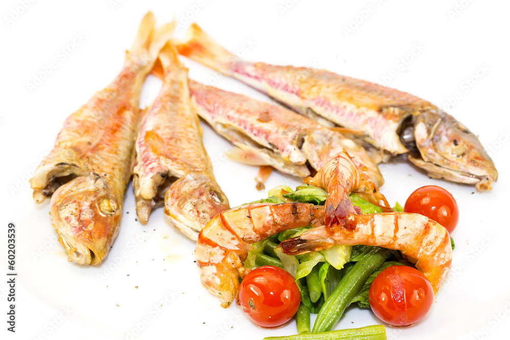 grilled fish with shrimp salad grilled fish with shrimp salad
