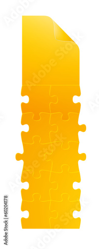 field of puzzles with paper on the top