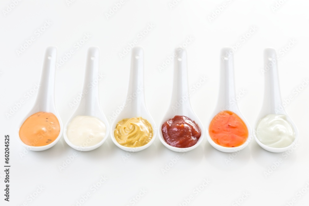 Collection of Fast food sauces Collection of Fast food sauces