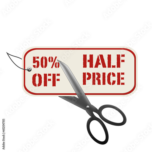 50% off half price