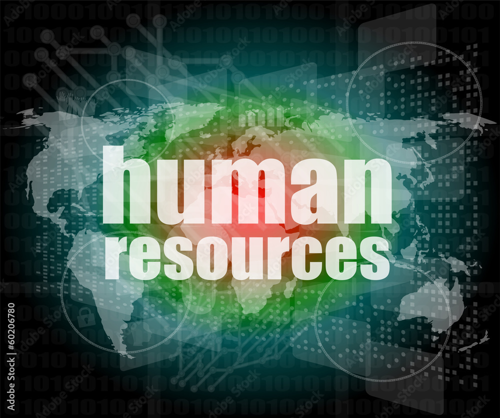 human resources digital touch screen interface