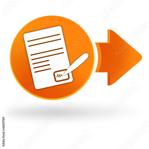 signature sur symbole web orange