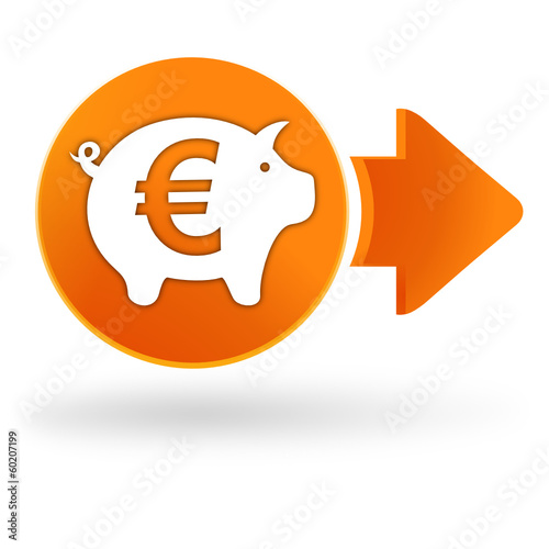 épargne sur symbole web orange