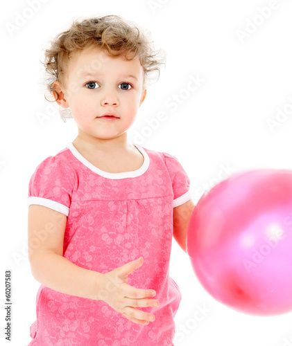 Child with the balloons.