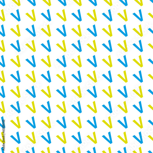 Vector pattern made with the letter V