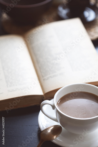 Coffee and book