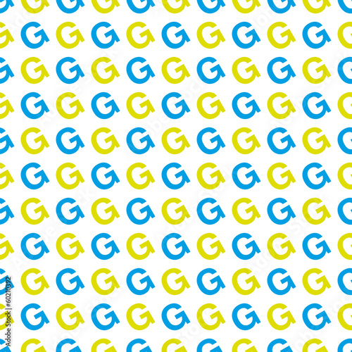 Vector pattern made with the letter G