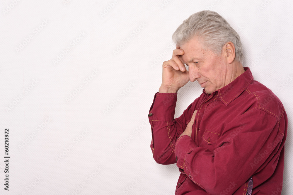Thoughtful senior man Thoughtful senior man