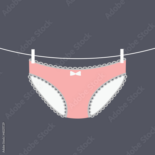 vector illustration of pink panties