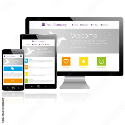 Responsive Web Design - Computer / Tablet / Smartphone