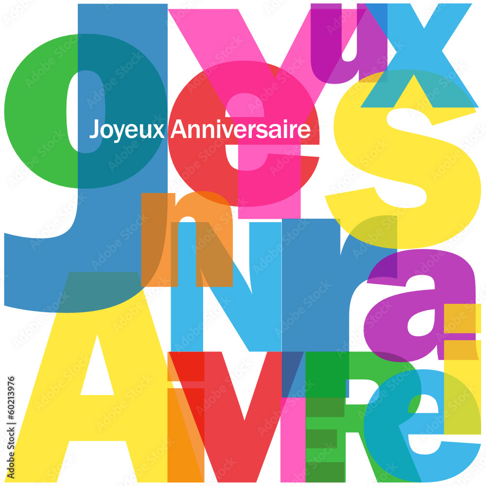 Carte Joyeux Anniversaire Fete Voeux Amis Felicitations Joie Vector De Stock Adobe Stock