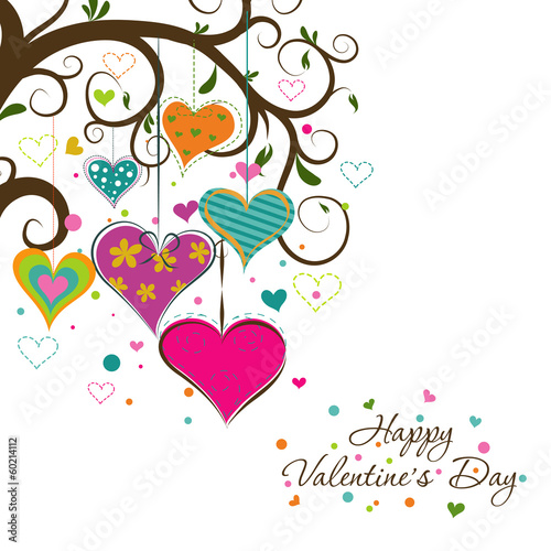 Template Valentine greeting card, vector